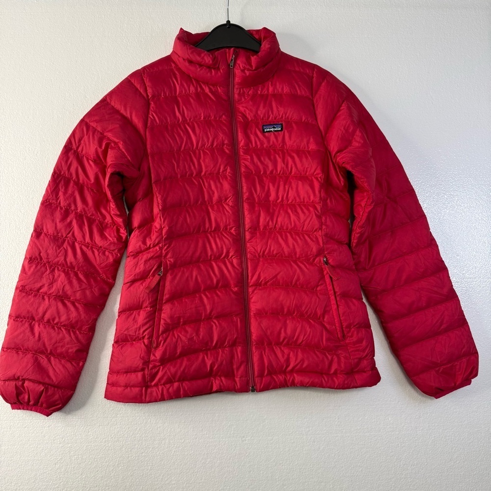 Patagonia Insulated Down Puffer Jacket Full Zip Girls Size XL Hot Pink Outerwear